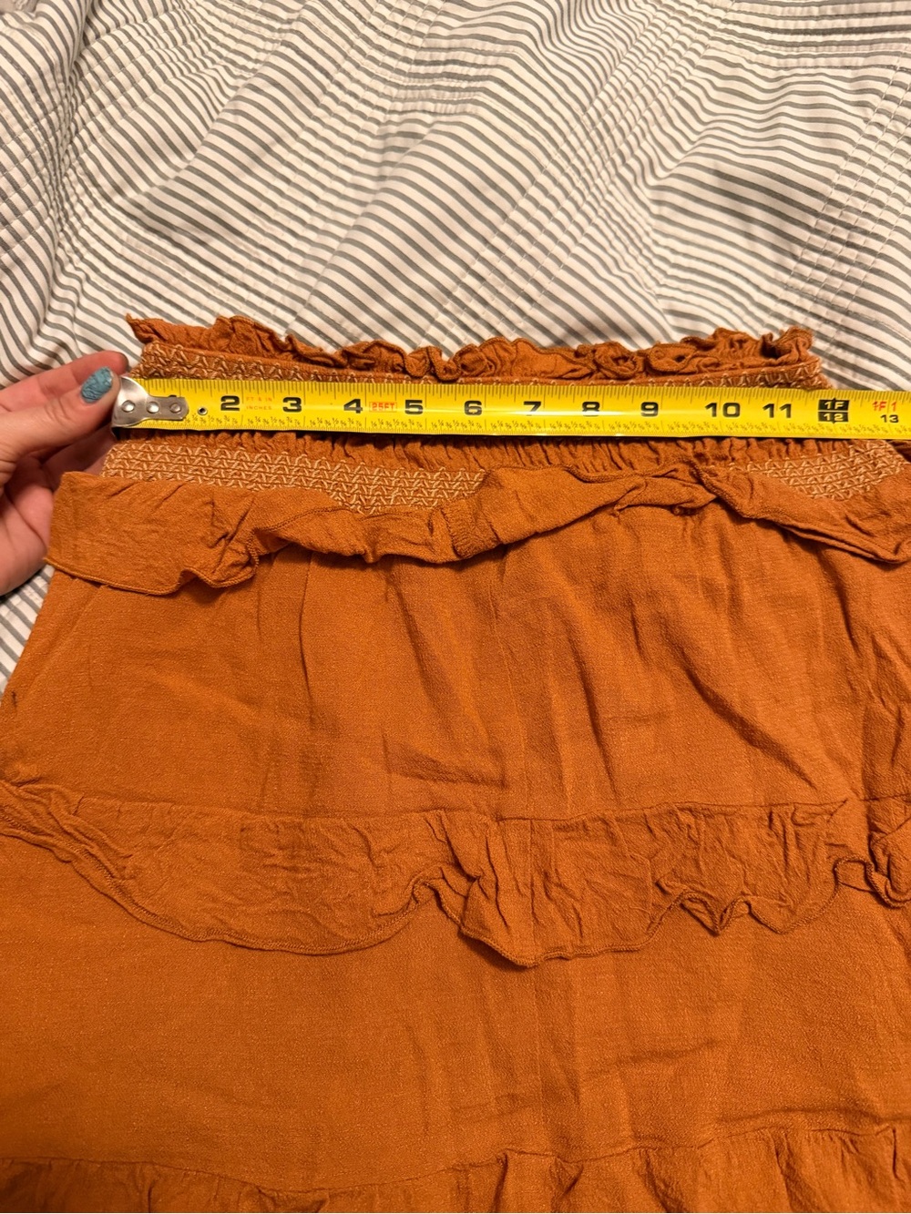 Women’s Rust Two-Piece Ruffle Skirt Set - Brand Unspecified - Picture 2 of 2